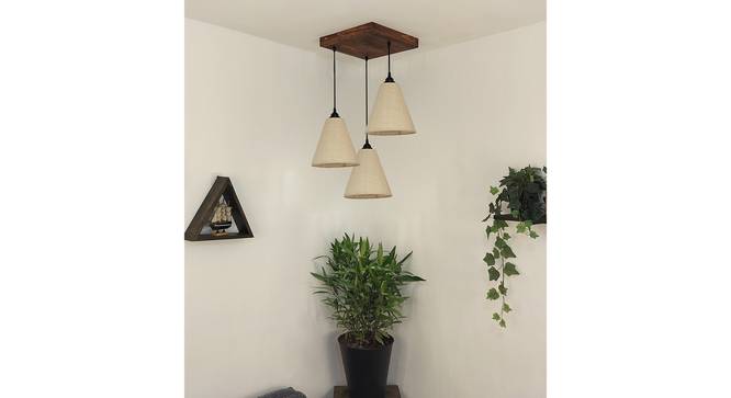 Terzo Brown Solid Wood  Cluster Hanging Light (Brown) by Urban Ladder - - 