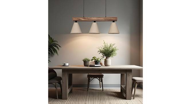 Terzo Brown Solid Wood Cluster Hanging Light (Brown) by Urban Ladder - - 