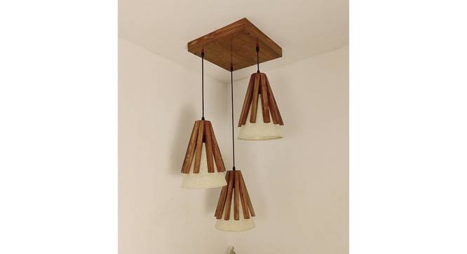 Flue Brown Solid Wood Cluster Hanging Light (Brown) by Urban Ladder - - 
