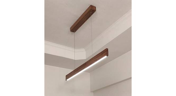 Slimline 36 Brown Solid Wood Single Hanging Light (Brown) by Urban Ladder - - 
