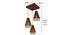 Flue Brown Solid Wood Cluster Hanging Light (Brown) by Urban Ladder - Dimension - 984026