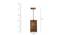Elegant Brown Solid Wood Single Hanging Light (Brown) by Urban Ladder - Dimension - 984029