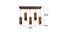 Cedar 5 Series Brown Solid Wood Cluster Hanging Light (Brown) by Urban Ladder - Dimension - 984034