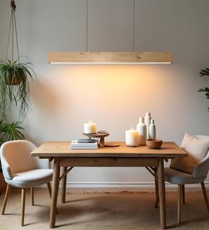 Slimline 48 Beige Solid Wood Single Hanging Light-image-15