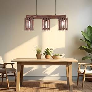 symplify Elegant Brown Solid Wood Cluster Hanging Light-picture-14
