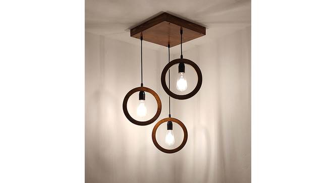 Halo Brown Solid Wood Cluster Hanging Light (Brown) by Urban Ladder - - 