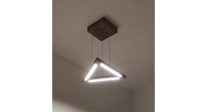 Trine Brown Solid Wood Single Hanging Light (Brown) by Urban Ladder - - 
