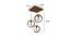 Halo Brown Solid Wood Cluster Hanging Light (Brown) by Urban Ladder - Dimension - 984099