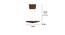 Trine Brown Solid Wood Single Hanging Light (Brown) by Urban Ladder - Dimension - 984102