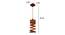 Wiggle Brown Solid Wood Single Hanging Light (Brown) by Urban Ladder - Dimension - 984106