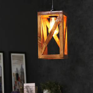 symplify Symmetric Brown Solid Wood Single Hanging Light-picture-17