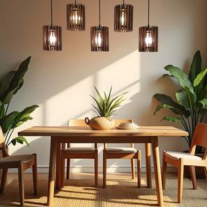 symplify Ventus 5 Series Brown Solid Wood Cluster Hanging Light-picture-16