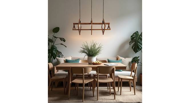 Paragon 3 Series Brown Solid Wood Cluster Hanging Light (Brown) by Urban Ladder - - 