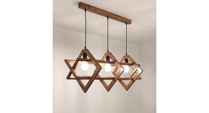 Paragon 3 Series Brown Solid Wood Cluster Hanging Light (Brown) by Urban Ladder - - 