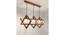 Paragon 3 Series Brown Solid Wood Cluster Hanging Light (Brown) by Urban Ladder - - 