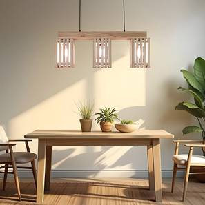 Elegant Beige Solid Wood Cluster Hanging Light-image-33