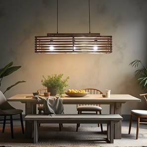 symplify Elegant Centrum Brown Solid Wood Cluster Hanging Light-picture-17