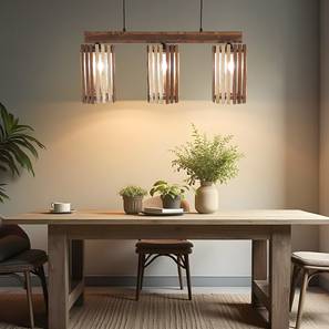 symplify Hexar 3 Series Brown Solid Wood Cluster Hanging Light-picture-25