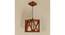 Symmetric Brown   Solid Wood Single Hanging Light (Brown) by Urban Ladder - - 