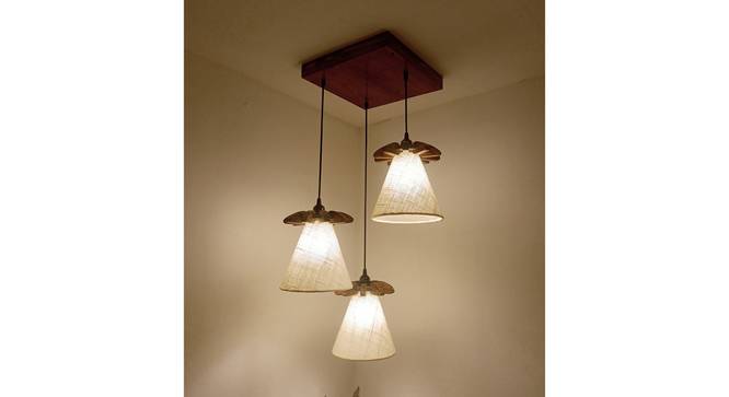 Propel Brown Solid Wood Cluster Hanging Light (Brown) by Urban Ladder - - 