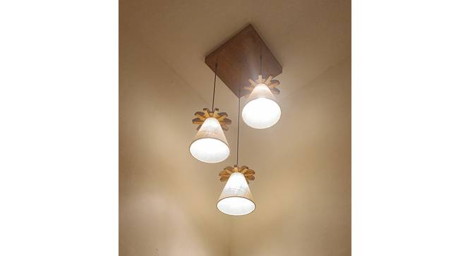 Propel Brown Solid Wood Cluster Hanging Light (Brown) by Urban Ladder - - 
