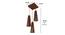 Billet Brown Solid Wood Cluster Hanging Light (Brown) by Urban Ladder - Dimension - 984289