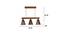 Funnel 3 Series Brown Solid Wood Cluster Hanging Light (Brown) by Urban Ladder - Dimension - 984299