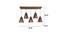 Funnel 5 Series Brown Solid Wood Cluster Hanging Light (Brown) by Urban Ladder - Dimension - 984301