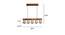 Hexa Brown Solid Wood Cluster Hanging Light (Brown) by Urban Ladder - Dimension - 984307