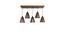 Funnel 5 Series Brown Solid Wood Cluster Hanging Light (Brown) by Urban Ladder - - 