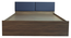 namah Engwitheered Wood Bed with Walnut Fwithish (Walnut Finish, Queen Bed Size, Box Storage Type) by Urban Ladder - - 