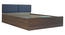 namah Engwitheered Wood Bed with Walnut Fwithish (Walnut Finish, Queen Bed Size, Box Storage Type) by Urban Ladder - - 
