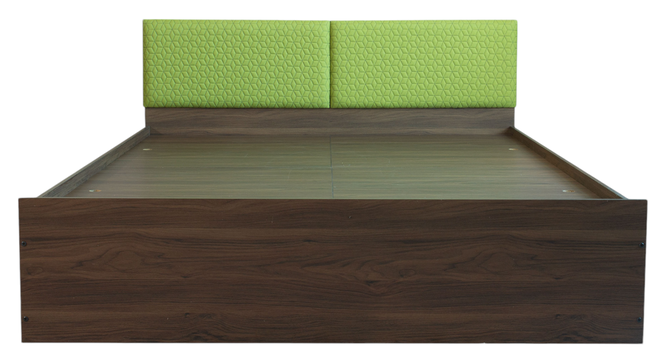 nadi Engwitheered Wood Bed ne Walnut Fwithish (Walnut Finish, Queen Bed Size, Box Storage Type) by Urban Ladder - - 
