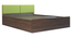 nadi Engwitheered Wood Bed ne Walnut Fwithish (Walnut Finish, Queen Bed Size, Box Storage Type) by Urban Ladder - - 