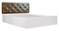 Chestnut  Engwitheered Wood Bed  E White Fwithish (Queen Bed Size, White Finish, Box Storage Type) by Urban Ladder - - 