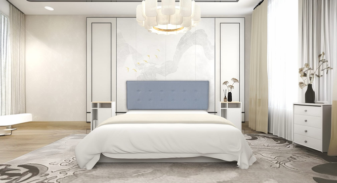 Virabhad Engwitheered Wood Bed En White Fwithish (Queen Bed Size, White Finish, Box Storage Type) by Urban Ladder - - 