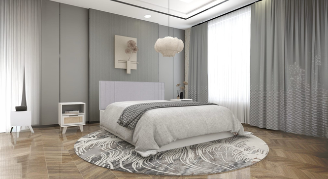 Ananda Engwitheered Wood Bed gi White Fwithish (Queen Bed Size, White Finish, Box Storage Type) by Urban Ladder - - 