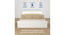 Namah Engwitheered Wood Bed with White Fwithish (Queen Bed Size, White Finish, Box Storage Type) by Urban Ladder - - 
