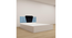 Nadi Engwitheered Wood Bed ne White Fwithish (Queen Bed Size, White Finish, Box Storage Type) by Urban Ladder - - 