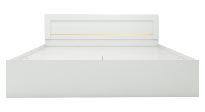 Kuruma Engwitheered Wood Bed gi White Fwithish (Queen Bed Size, White Finish, Box Storage Type) by Urban Ladder - - 