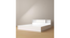 Kaito Engwitheered Wood Bed with White Fwithish (Queen Bed Size, White Finish, Box Storage Type) by Urban Ladder - - 