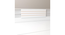 Kaito Engwitheered Wood Bed with White Fwithish (Queen Bed Size, White Finish, Box Storage Type) by Urban Ladder - - 