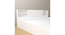 Kaito Engwitheered Wood Bed with White Fwithish (Queen Bed Size, White Finish, Box Storage Type) by Urban Ladder - - 