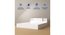 Kaito Engwitheered Wood Bed with White Fwithish (Queen Bed Size, White Finish, Box Storage Type) by Urban Ladder - - 