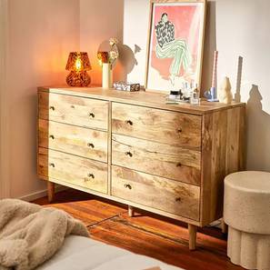 6 Drawers Design Rowling Solid Wood Chest of 6 Drawers in Matte Finish