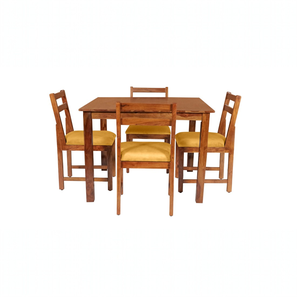 Dining Set In Patna Design Faun Solid Wood 4 Seater Dining Set in (Beige) Colour