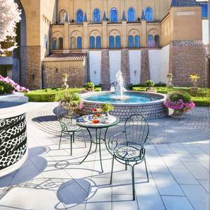 Mozaic Balcony Set with set of 2 Chairs in Green Colour