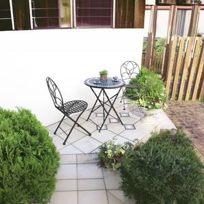 Balcony Sets Design Elda Balcony Set with set of 2 Chairs in Black Colour