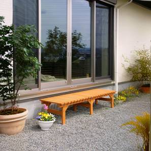 Balcony Chairs In Bangalore Design Wooden Bench Natural (Brown)