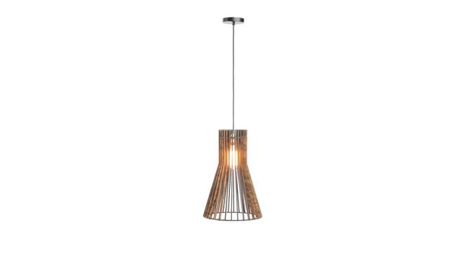 nidra Geometric wooden lamp (Brown) by Urban Ladder - - 